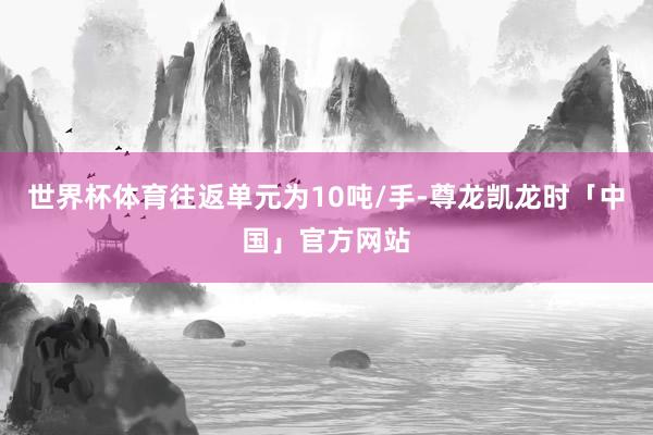 世界杯体育往返单元为10吨/手-尊龙凯龙时「中国」官方网站